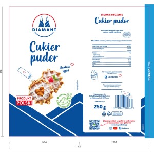Diamant cukier puder w tubie 250g