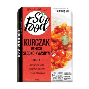 Kurczak w sosie słodko-kwaśnym z ryżem 330 g So Food X2