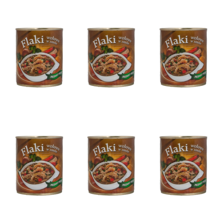 Yabra Flaki wołowe w rosole 800G X6