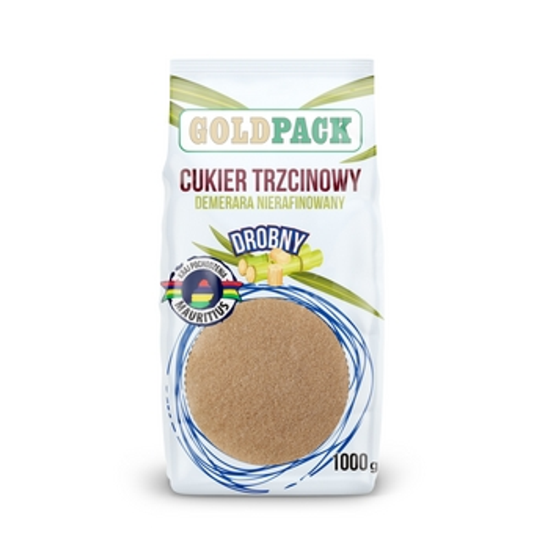GoldPack Cukier trzcinowy drobny 1kg