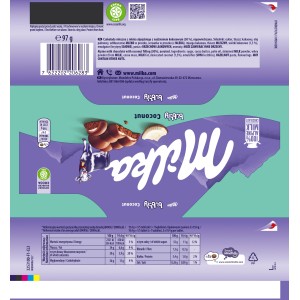 Milka Bubbly Coconut 97g