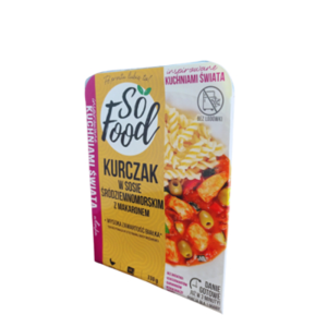 So Food Kurczak w sosie śródziemnomorskim z makaronem 330g. X2