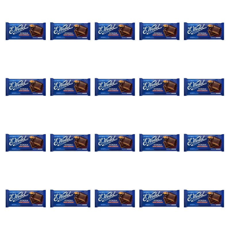 E. Wedel Czekolada gorzka o smaku espresso 100 g X20