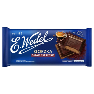 E. Wedel Czekolada gorzka o smaku espresso 100 g X20