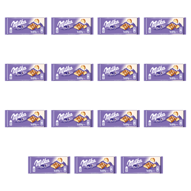 Milka Bubbly Milk&White 95g X15