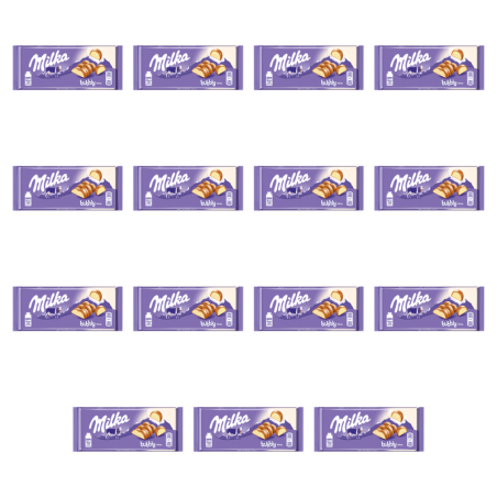 Milka Bubbly Milk&White 95g X15