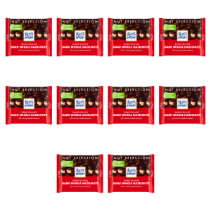 Ritter Sport Czekolada deserowa z całymi prażonymi orzechami laskowymi 100g X10