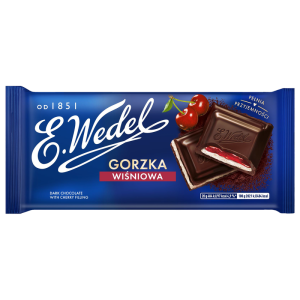 E. Wedel Czekolada Gorzka Wiśniowa 100g X20