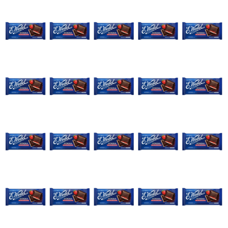 E.Wedel Czekolada Gorzka Truskawkowa - Wedlowska o Smaku Truskawkowym 100g X20