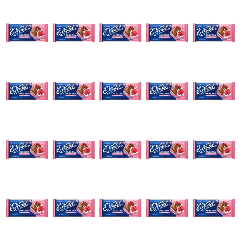 E.Wedel Czekolada mleczna malinowa 100 g X20