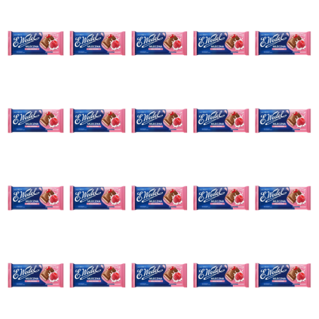 E.Wedel Czekolada mleczna malinowa 100 g X20