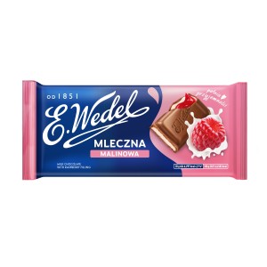 E.Wedel Czekolada mleczna malinowa 100 g X20