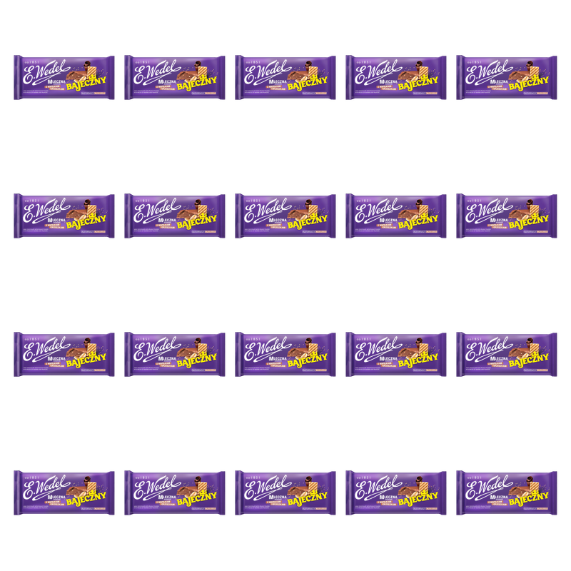 E. Wedel Czekolada Mleczna Bajeczny - Nadziewana Orzechowo Kakaowa 100g X20