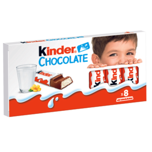 KINDER CHOCOLATE, batonik z czekolady, 8szt, 100g X10