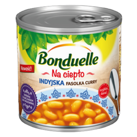Indyjska Fasolka Curry Danie na Ciepło Szybki Obiad Puszka Bonduelle 425 ml