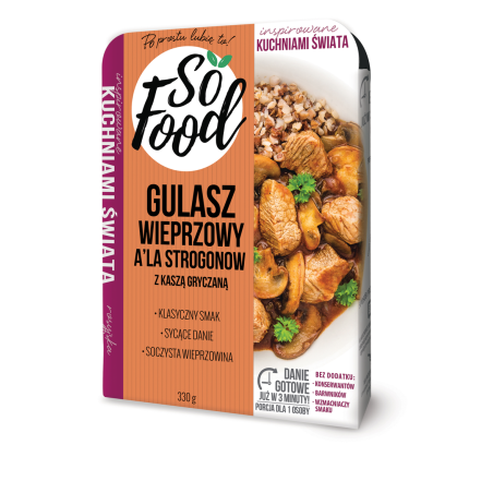 Gulasz wieprzowy a' la Strogonow. 330 g So Food
