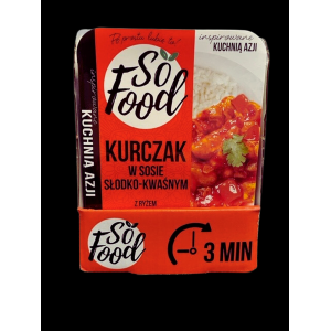 Kurczak w sosie słodko-kwaśnym z ryżem 330 g So Food