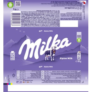 Milka Alpine Milk 90g X25