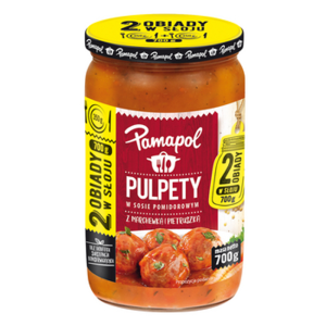 Pulpety w sosie pomidorowym z marchewką i pietruszką 700g - Dwa obiady w słoju Pamapol