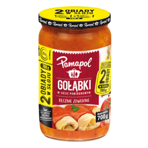Gołąbki w sosie pomidorowym ręcznie zawijane 700g - Dwa obiady w słoju Pamapol