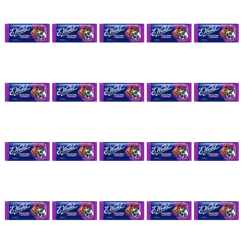 E.Wedel Czekolada mleczna jagodowa 100g X20