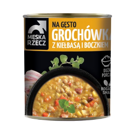Na gęsto grochówka z kiełbasą i boczkiem 840g Męska Rzecz