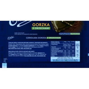 E.Wedel Czekolada gorzka z orzechami 90g