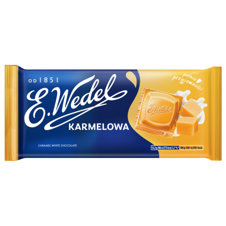 E.Wedel Czekolada biała karmelowa 80g
