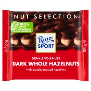 Ritter Sport Czekolada deserowa z całymi prażonymi orzechami laskowymi 100g
