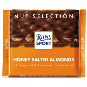 Ritter Sport Czekolada mleczna z całymi migdałami solonymi w miodzie 100g