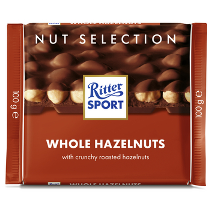 Ritter Sport Czekolada mleczna z całymi prażonymi orzechami laskowymi 100g