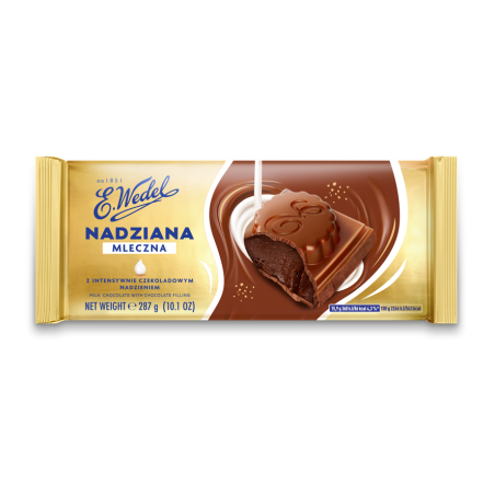 E. Wedel Czekolada mleczna z czekoladowym nadzieniem 287g