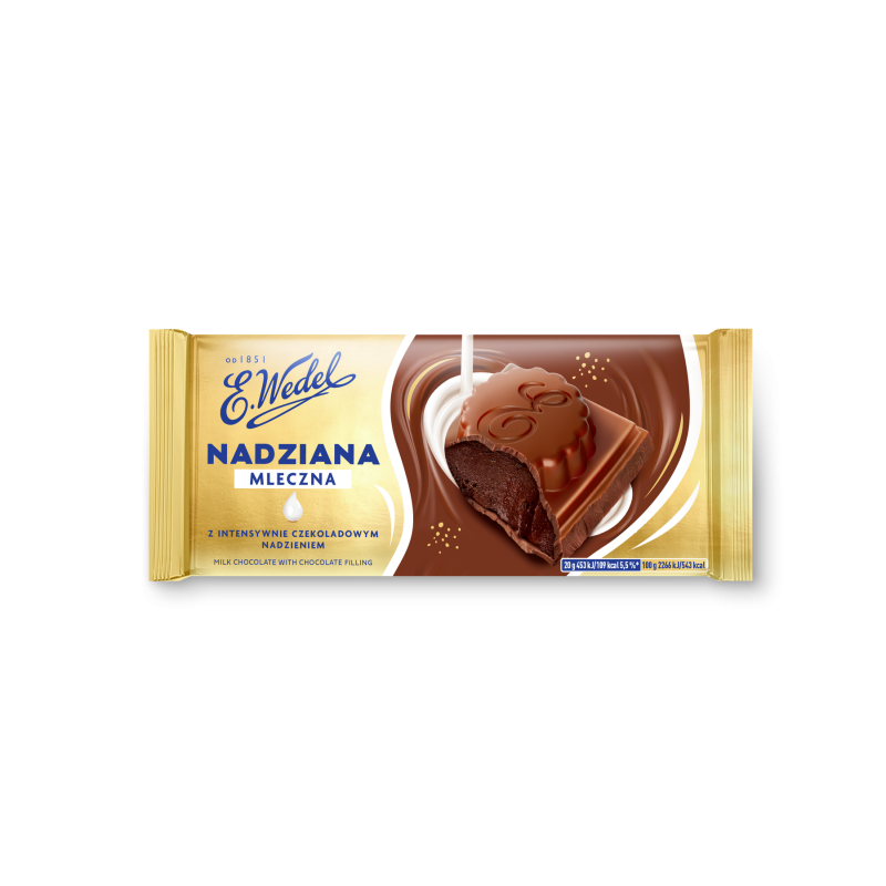 E. Wedel Czekolada mleczna z czekoladowym nadzieniem 100g