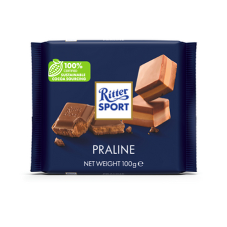 Ritter Sport czekolada mleczna z nadzieniem nugatowym 100g
