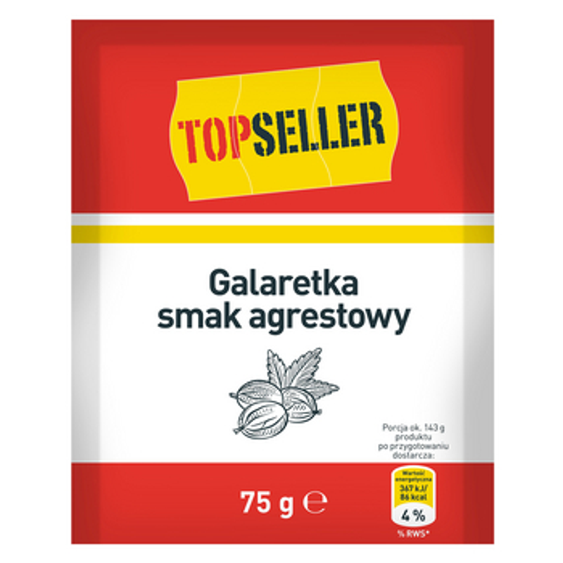 TOPSELLER Galaretka smak agrestowy 75g