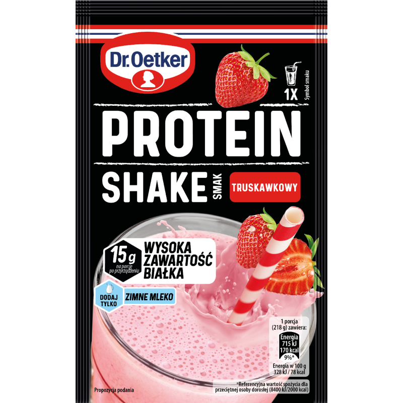 Dr. Oetker Protein Shake smak truskawkowy 18 g
