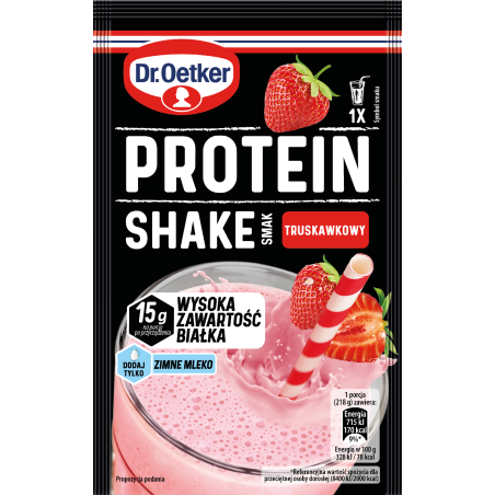 Dr. Oetker Protein Shake smak truskawkowy 18 g