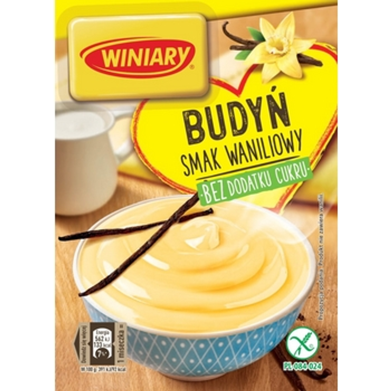 WINIARY Budyń bez dodatku cukru smak waniliowy 35g