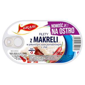 GRAAL Filety z makreli w pikantnym sosie pomidorowym z chili 170g