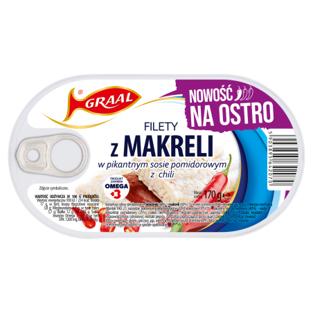 GRAAL Filety z makreli w pikantnym sosie pomidorowym z chili 170g
