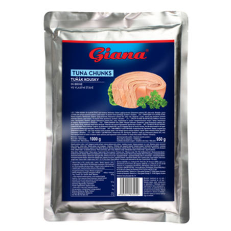 Tuńczyk kawałki w sosie własnym Giana. Duże kawałki 1kg