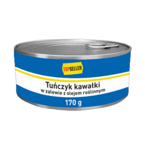 TOPSELLER Tuńczyk kawałki w zalewie z olejem roślinnym 170g