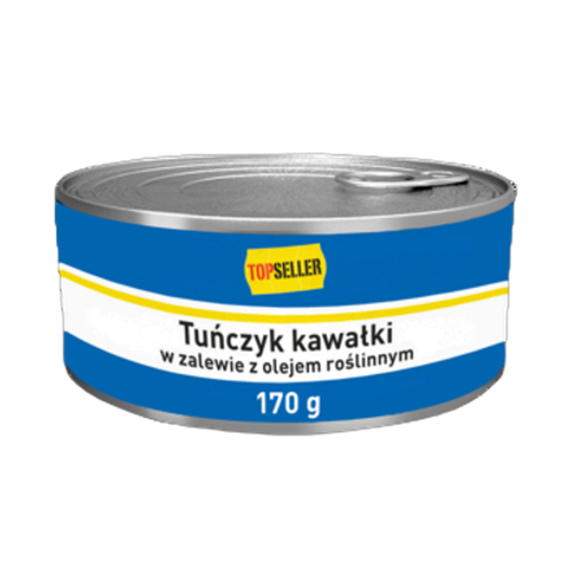 TOPSELLER Tuńczyk kawałki w zalewie z olejem roślinnym 170g