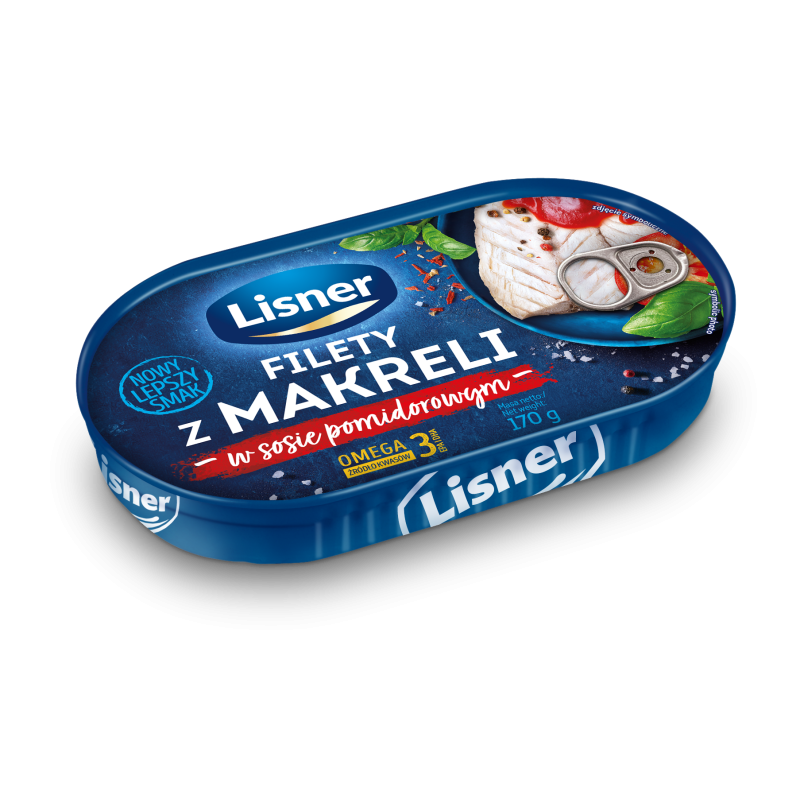 Filety z makreli w sosie pomidorowym Lisner 170 g