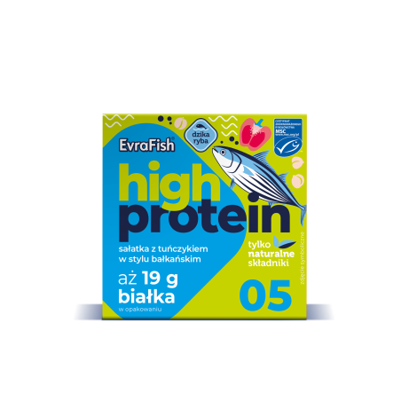 Evrafish Proteinowa sałatka z tuńczykiem w stylu bałkańskim 160g