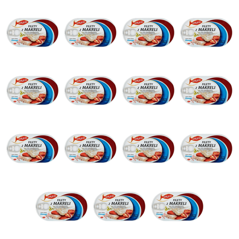 GRAAL Filety z makreli w sosie pomidorowym z suszonymi pomidorami 170g X15