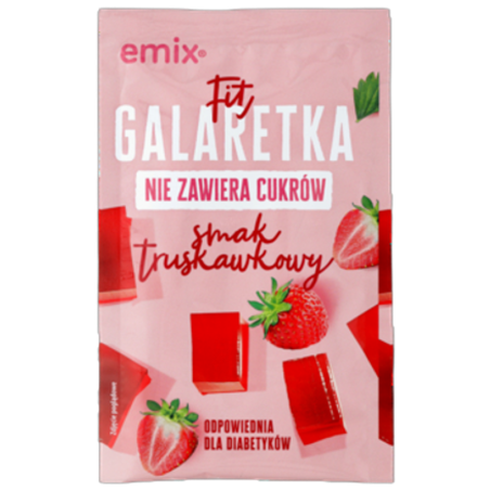 Galaretka FIT (bez cukru) truskawkowa emix 25g
