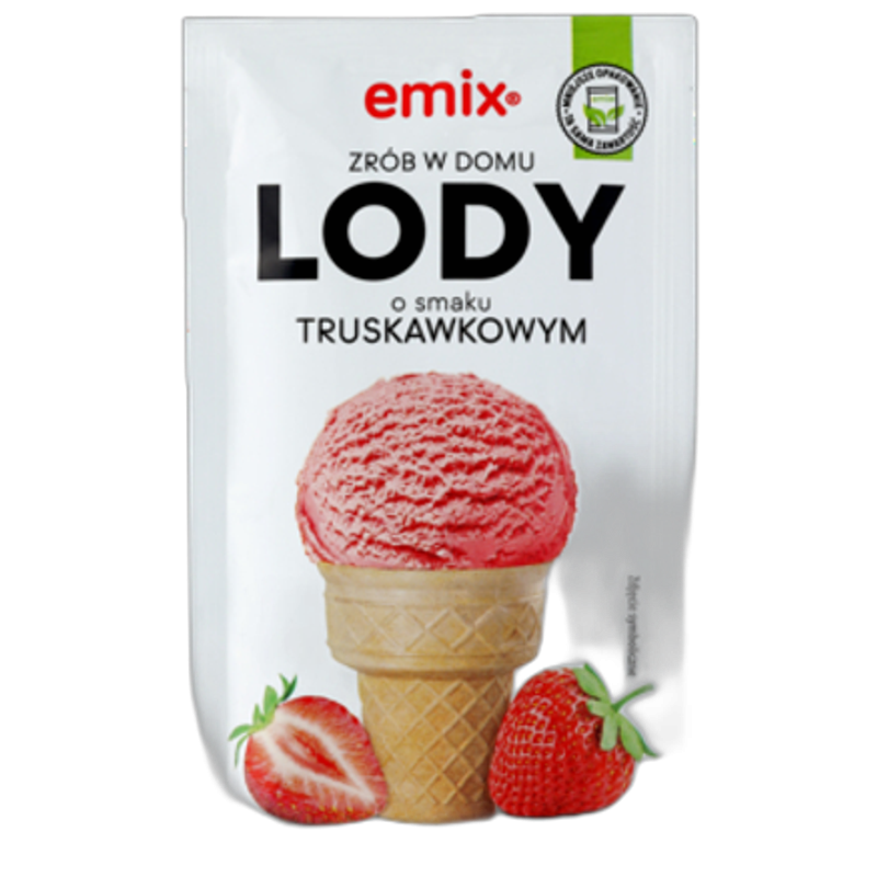 Lody o smaku truskawkowym emix 60g