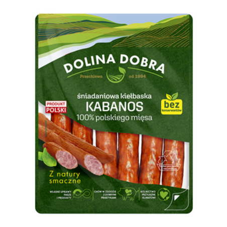 Śniadaniowa kiełbaska kabanos 200 g Dolina Dobra