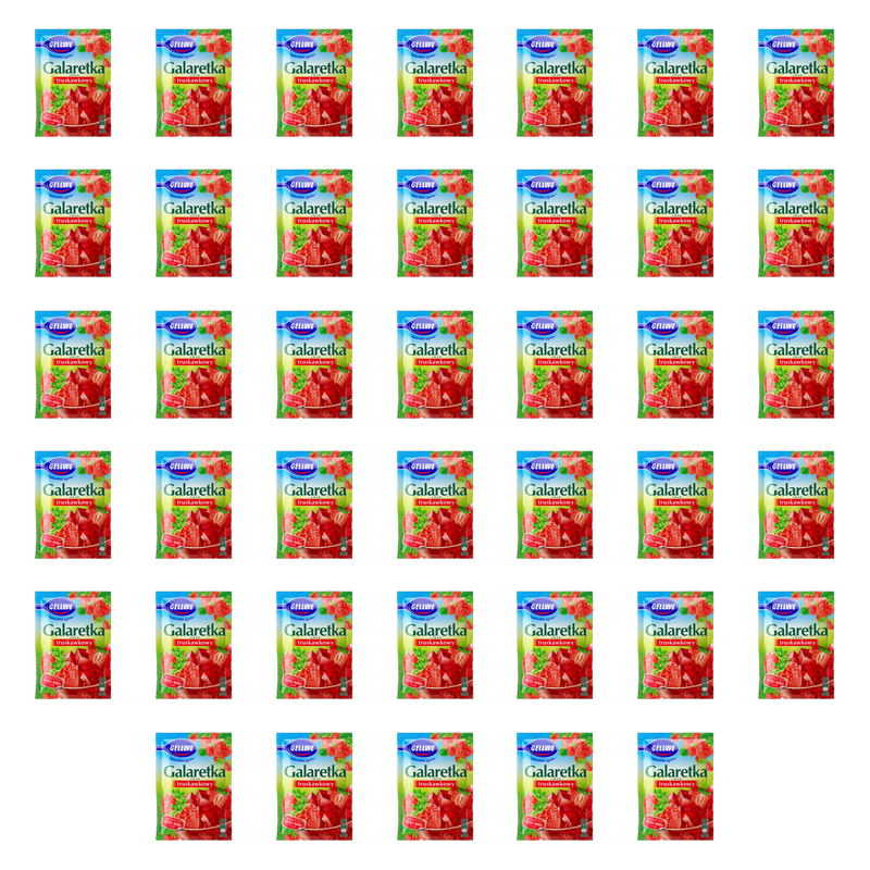 Gellwe Galaretka smak truskawkowy 72g X40